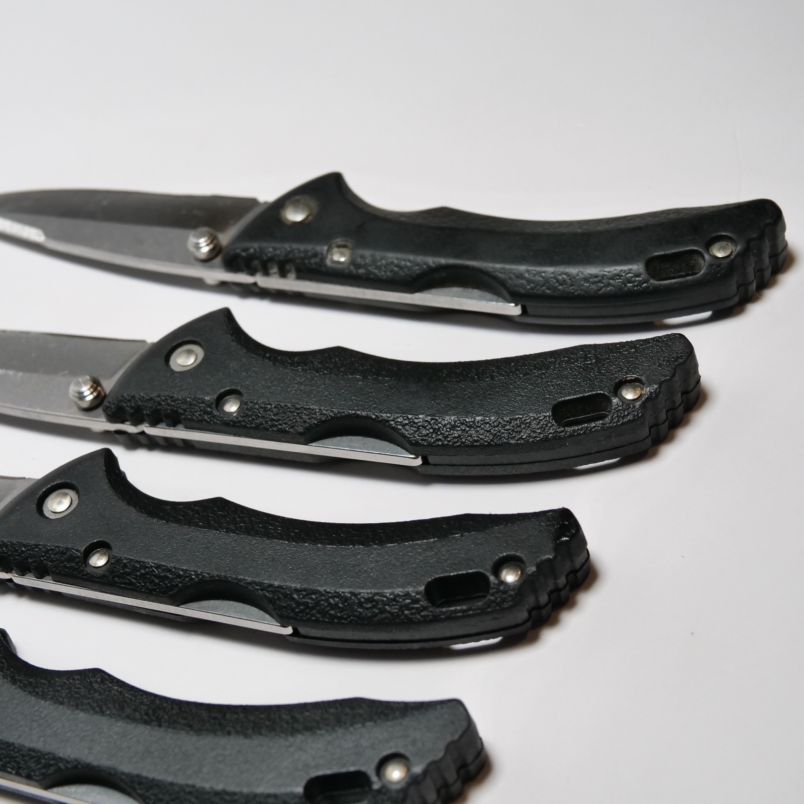 Buck 284 USA Bantam Black Handle Lockback Pocket Knife Lot of 6 Branded Nice