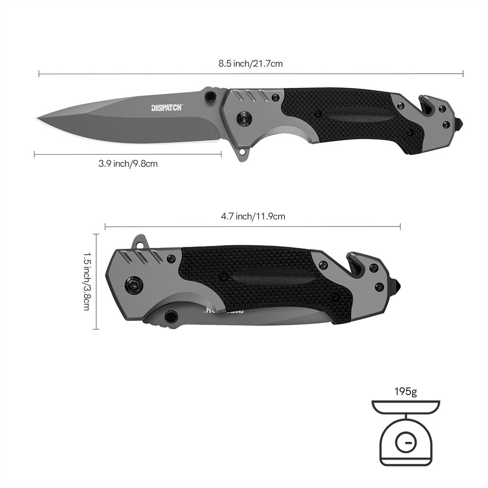 5″ Folding Pocket Knife – Wood Handle with Pocket Clip, EDC Carry Knives for Men
