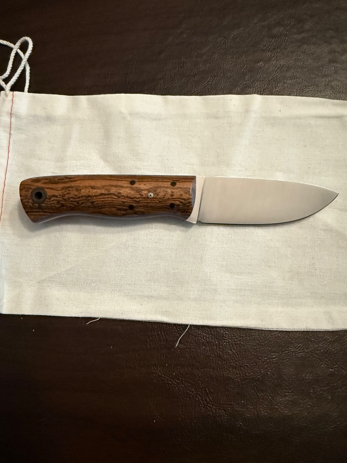 Fiddleback Forge Ocmulgee Knife Model Bullard with Bocote Handles