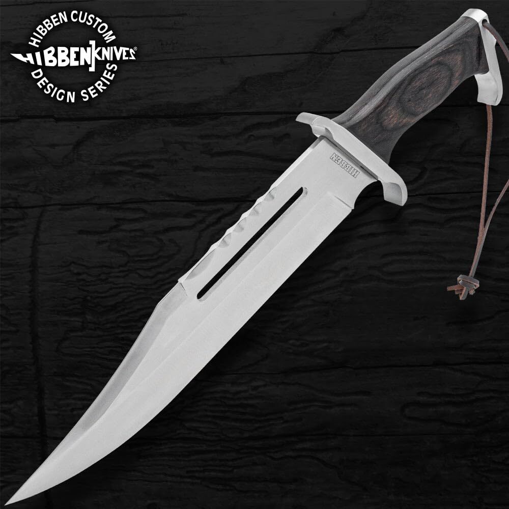 Hibben III Bowie Knife | 1988 Rambo Reproduction | Leather Sheath Included