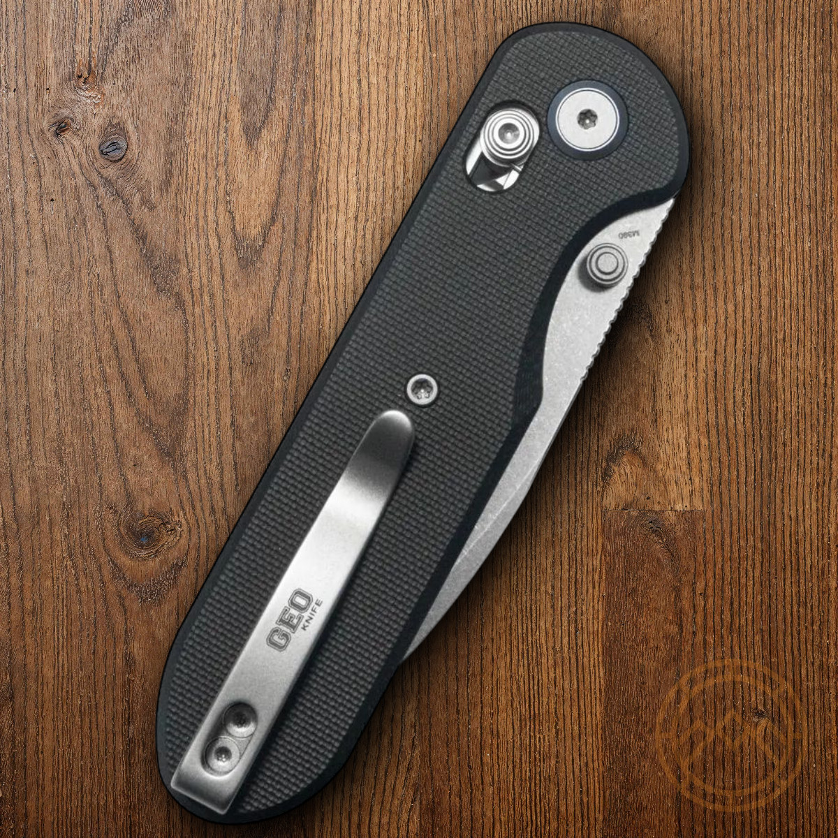 GEO Knife Ethereal Folding Knife 3″ Bohler M390 Steel Blade Black G10 Handle