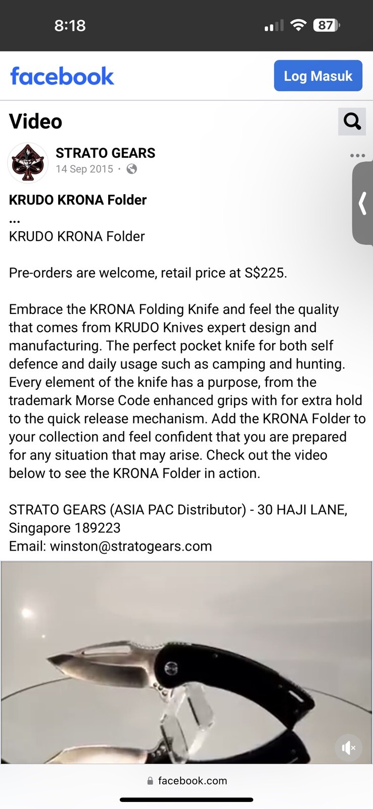 Krudo Krona Knife