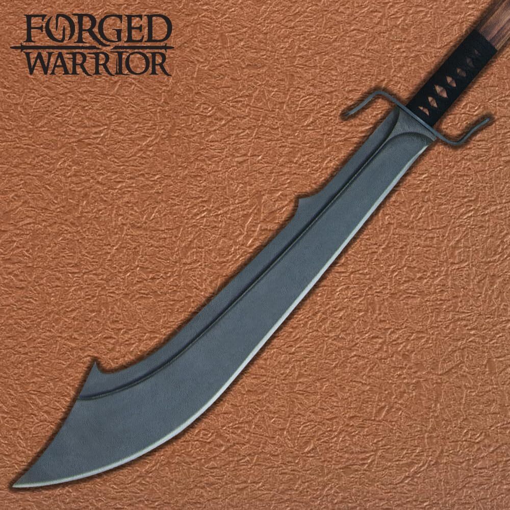 Forged Warrior Chinese War Sword | 1/2″ Thick Steel Blade | Includes Sheath