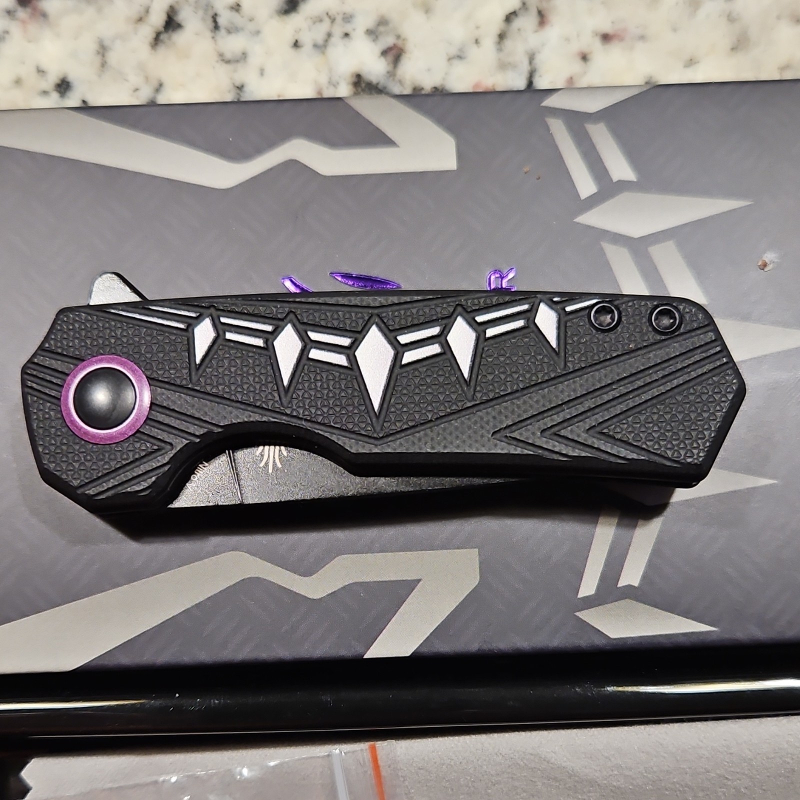 Kizer Lieb Black Panther Nitro-V Drop Point Plain Edge G10 Liner Lock