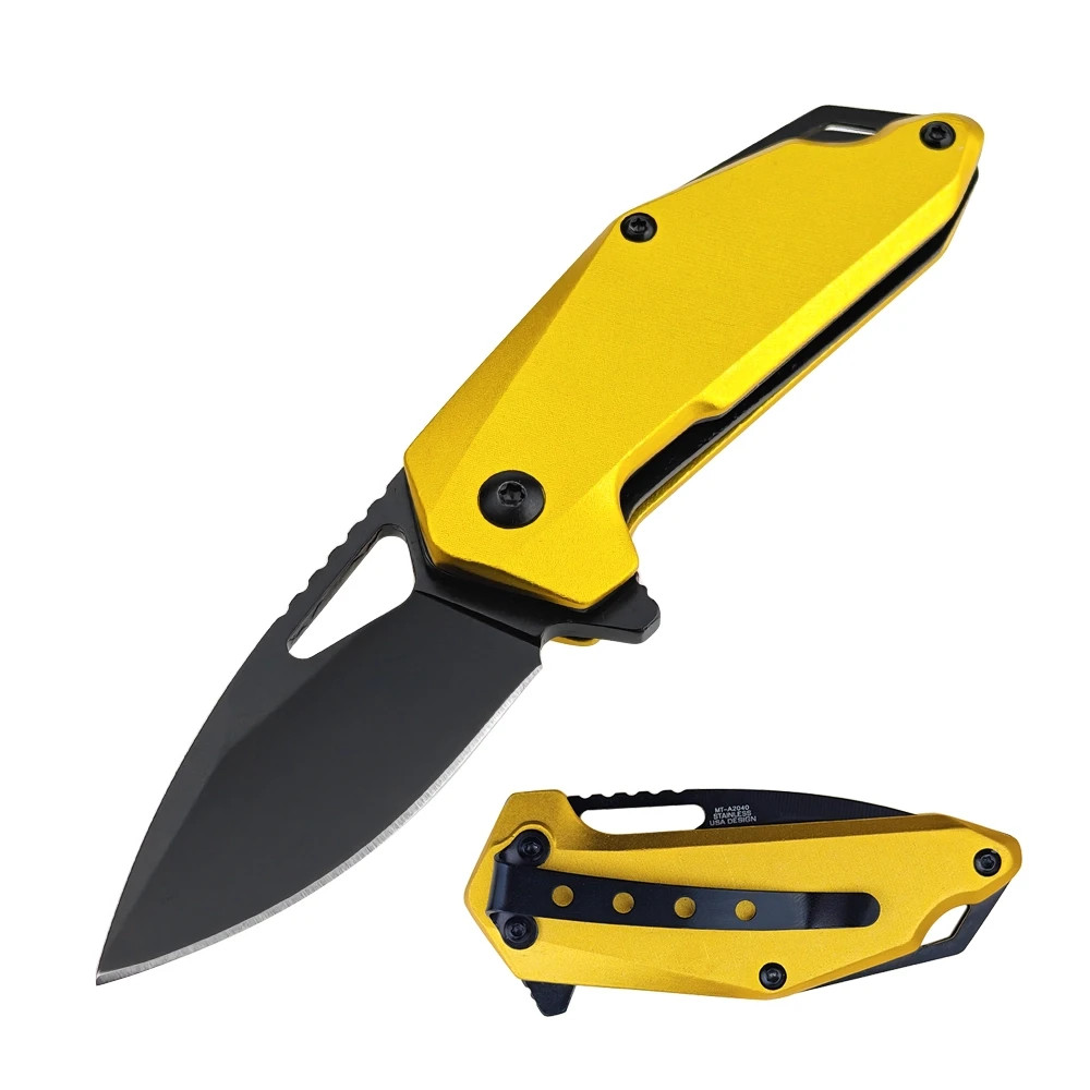 MTech Spring Assisted Knife w/Anodized Aluminum Handle and Pocket Clip
