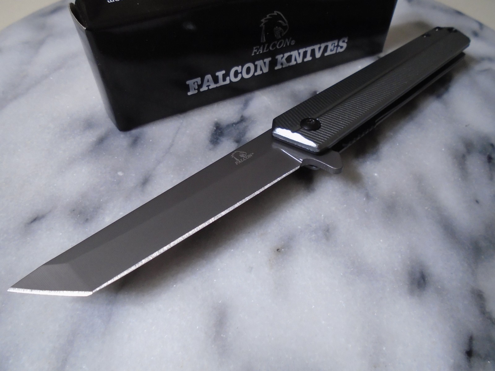 Falcon Assisted Open Tanto Pocket Knife Gray 440 Folder KS1315GY 8.20″ OA New