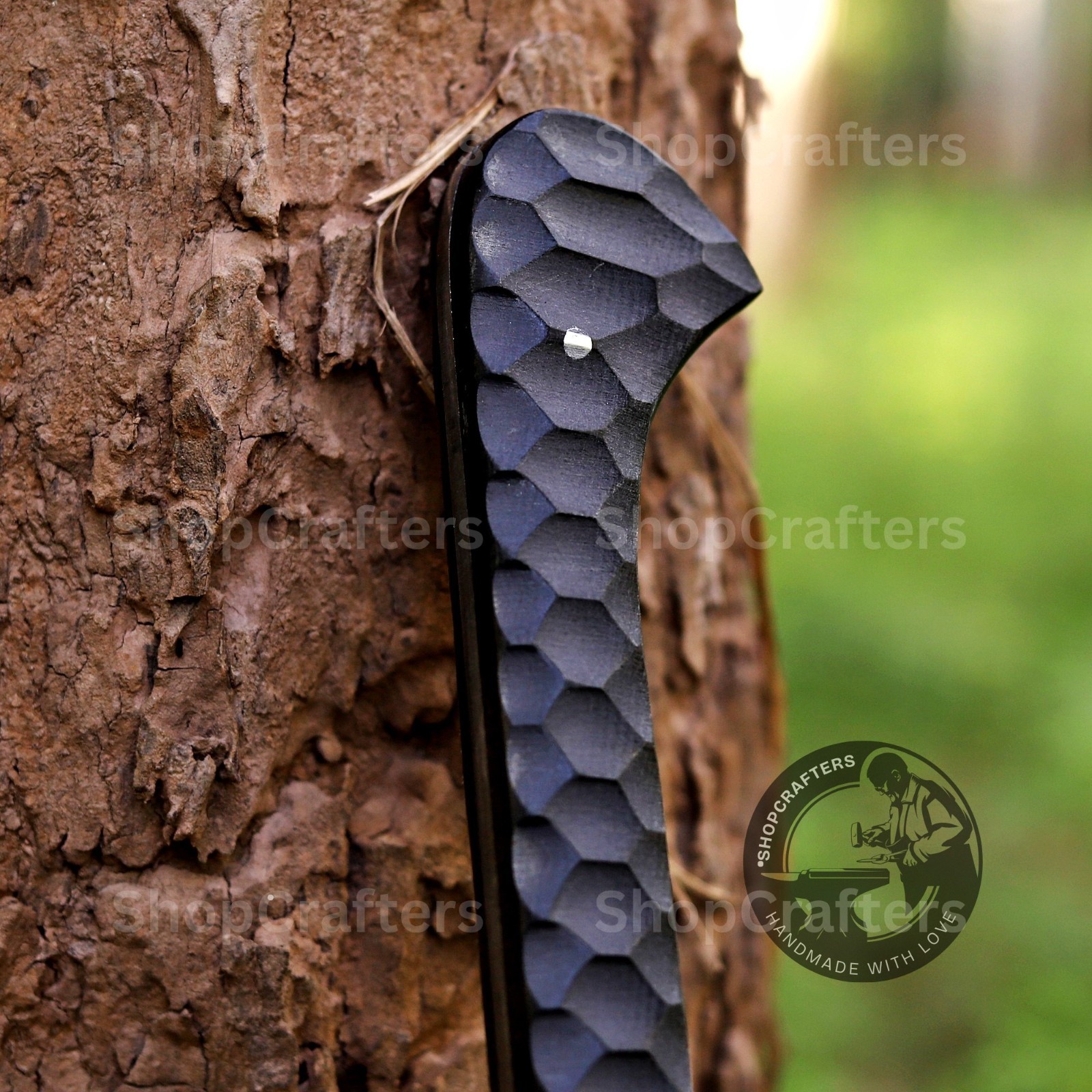 CUSTOM HANDMADE HIGH CARBON STEEL BOAR HUNTING SPEAR WITH LEATHER SHEATH