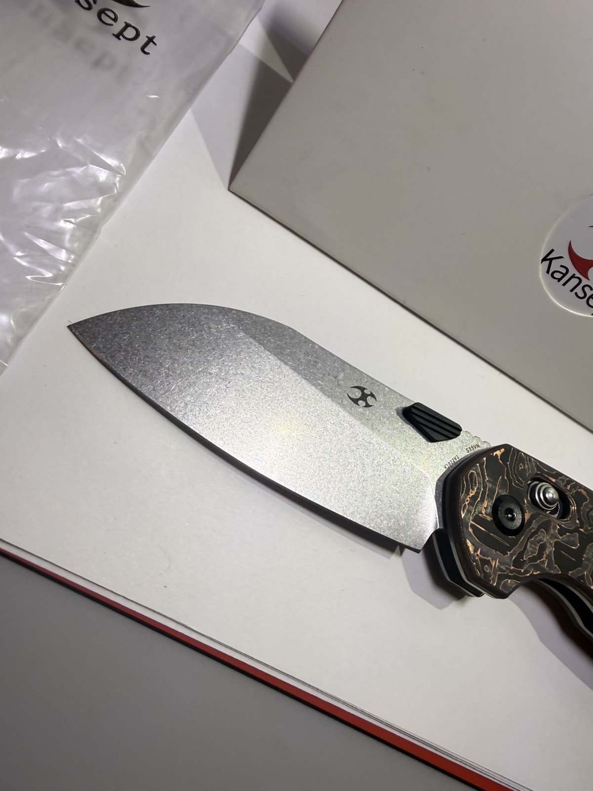 Kansept Model 6 K1022V2 Ambi Pocketknife CPM S35VN Drop Point Plain Liner NIB