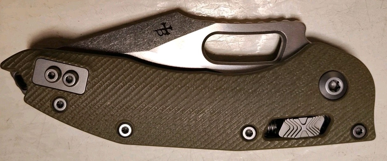 New Microtech Manual Stitch Ram-Lok 3.65″ Bohler M390MK SW Spear Pt OD Green G10