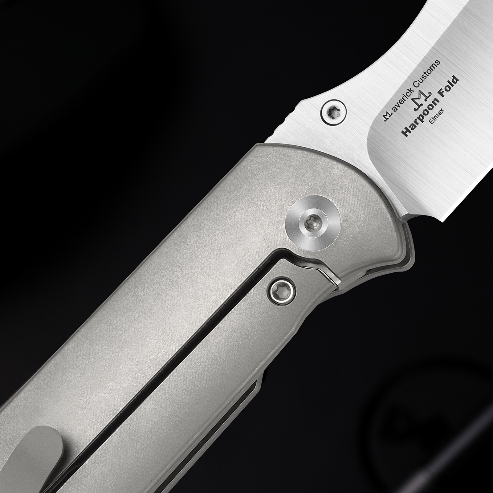 Kizer Harpoon Fold Folding Pocket Knife Elmax Blade Titanium Handle Ki4784A1