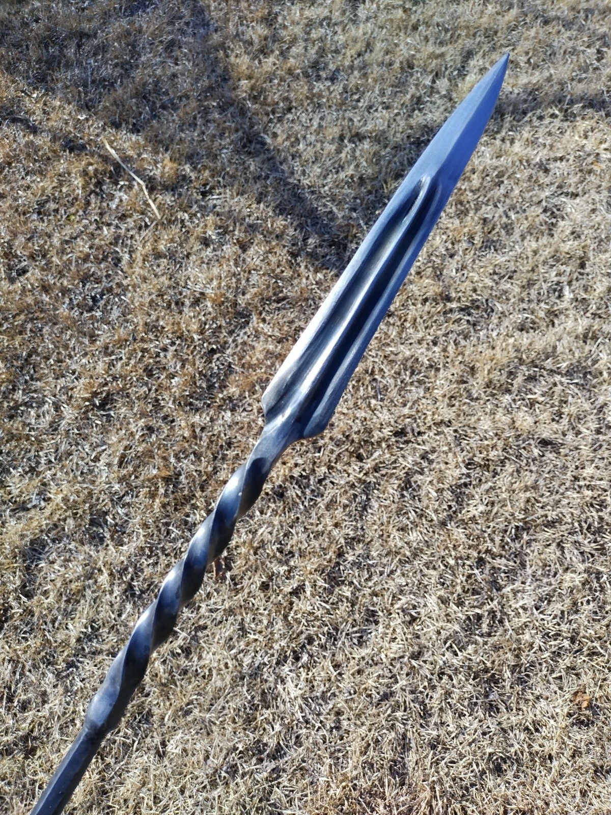 whole steel short spear, 38in long