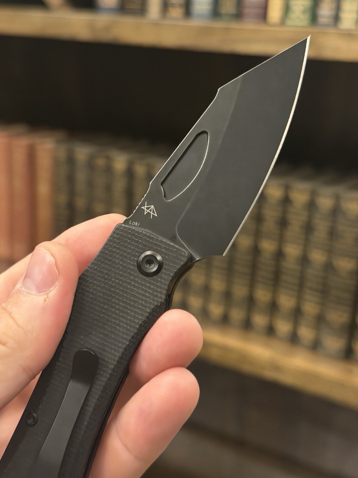Tenable Knives Loki Linerlock Black Micarta Folding Nitro-V Pocket Knife B1058A1