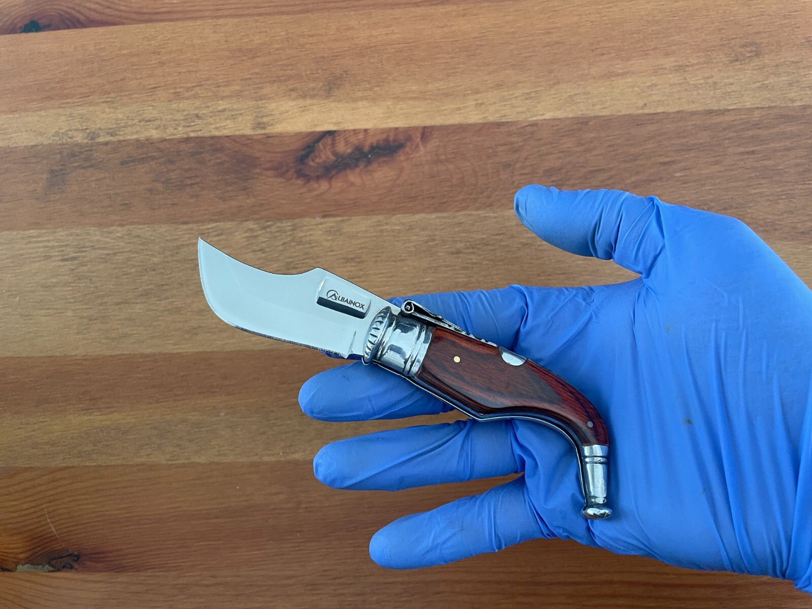 2.55” Spanish Navaja Capaora Pocket Knife Red Stamina Wood Scales – USA seller