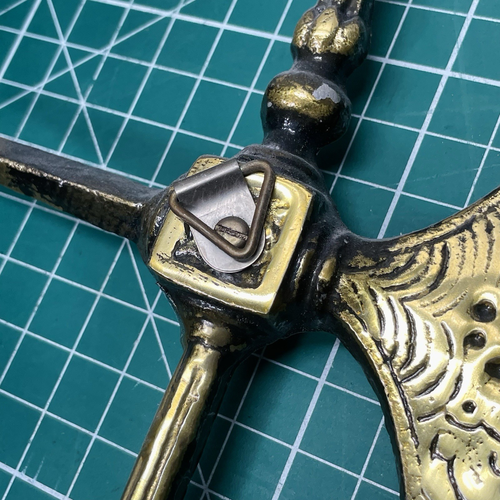 Vintage Metal Decorative Axes Pair Wall Mount Made In Japan Medieval Decor