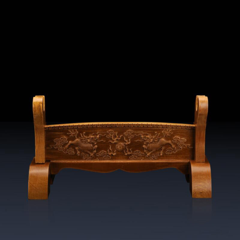 Wood Samurai Sword Katana Holder Stand Display Rack China Dragon Carved 1-3 Tier