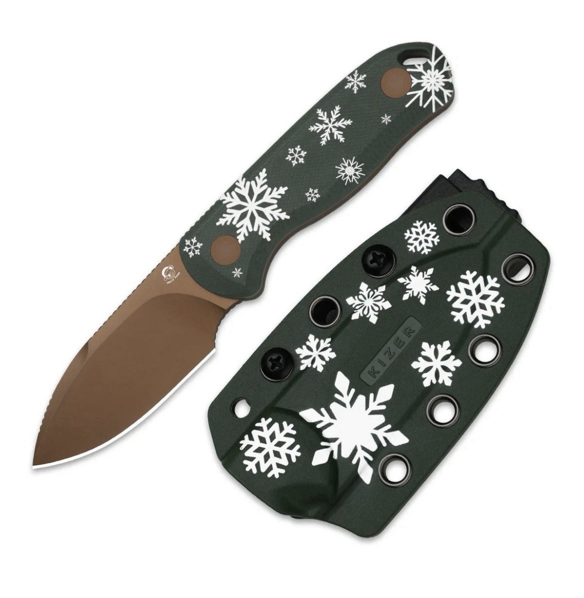 Kizer Christmas 2025 Drop Bear Fixed Blade Limited Edition 1094MC1 – G10 / D2
