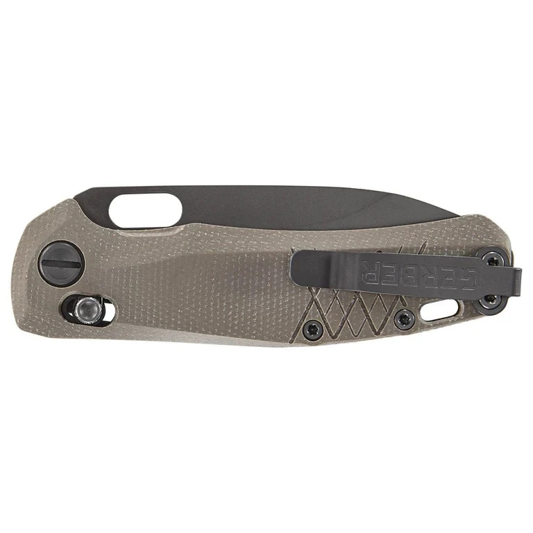 Gerber Scout Pocket Knife – Micarta Handle, 440A Drop Point Blade, Glass Breaker