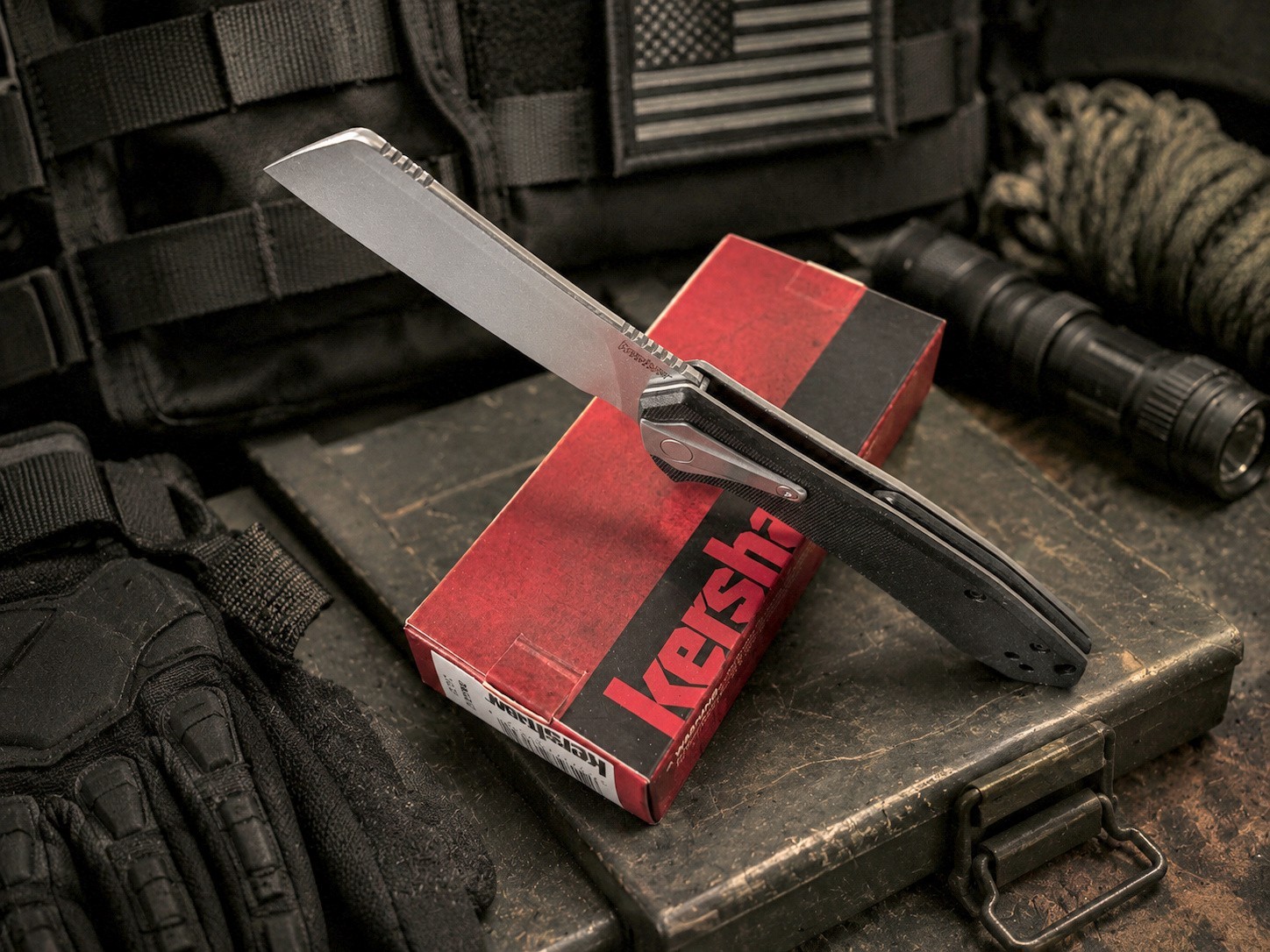 KERSHAW Bracket Framelock Assisted Open knife 8Cr13MoV blade with pocket clip