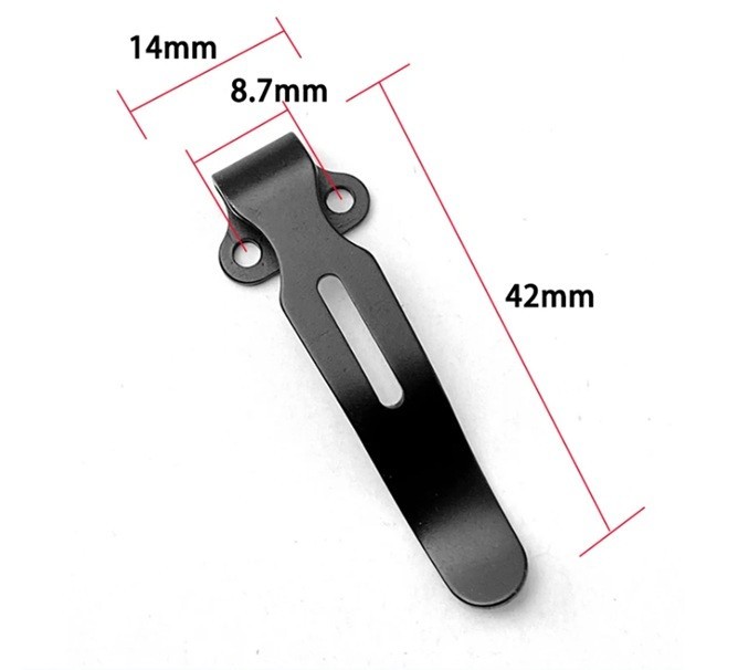 Deep Carry Pocket Clip for Folding Knife Stainless Steel w/Screws 1PC 42x14x8.7