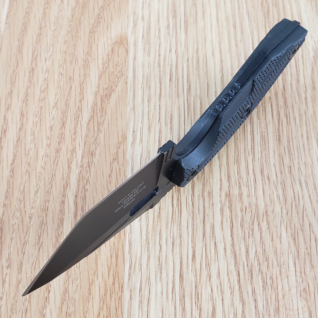 Takumitak Muted Fixed Knife 3″ Full Tang 3Cr13 Steel Blade Black FRN Handle 3S06