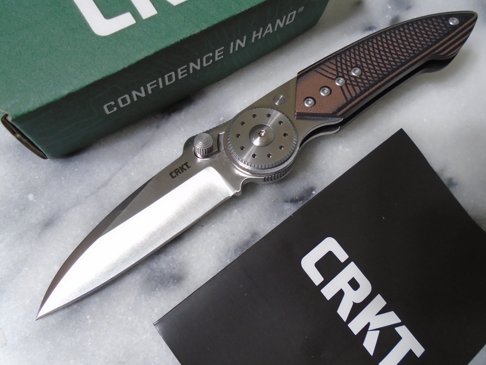CRKT Walker Lock Pocket Knife 4200 14C28N Blade Steel G10 Sheepfoot Folder New