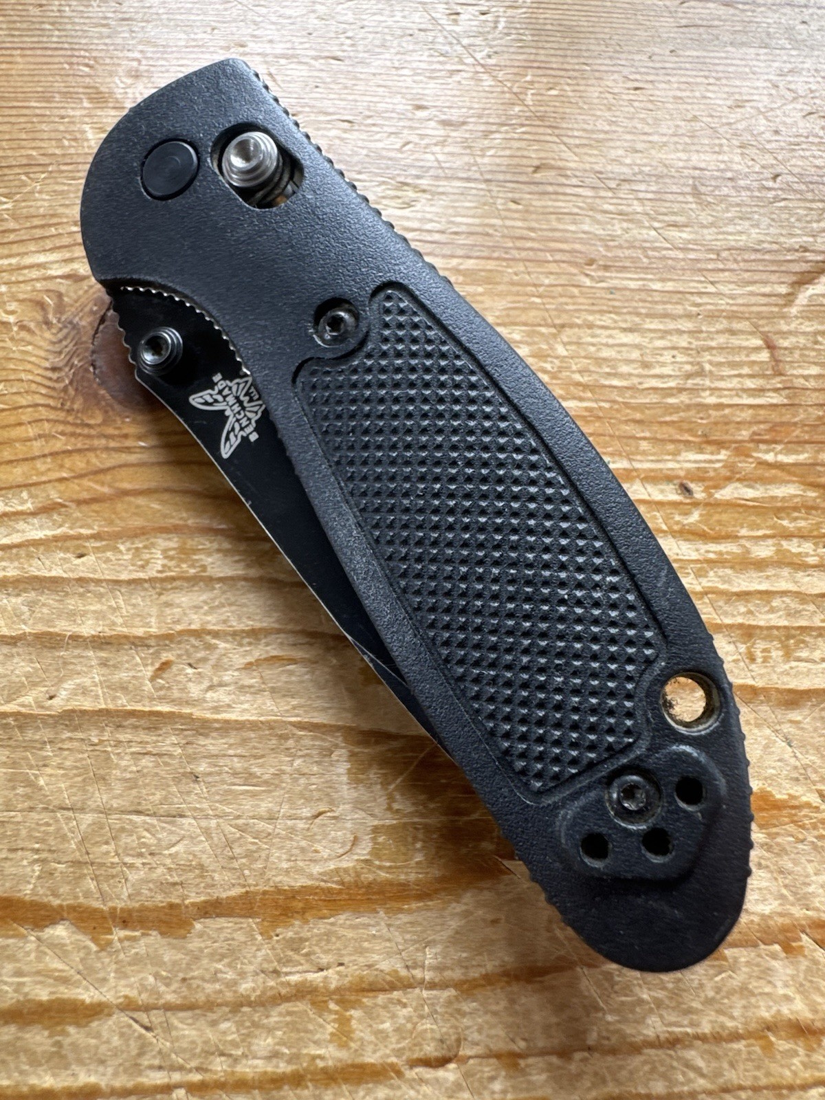 Benchmade Mini Griptilian 557 Tanto Combo Edge Black