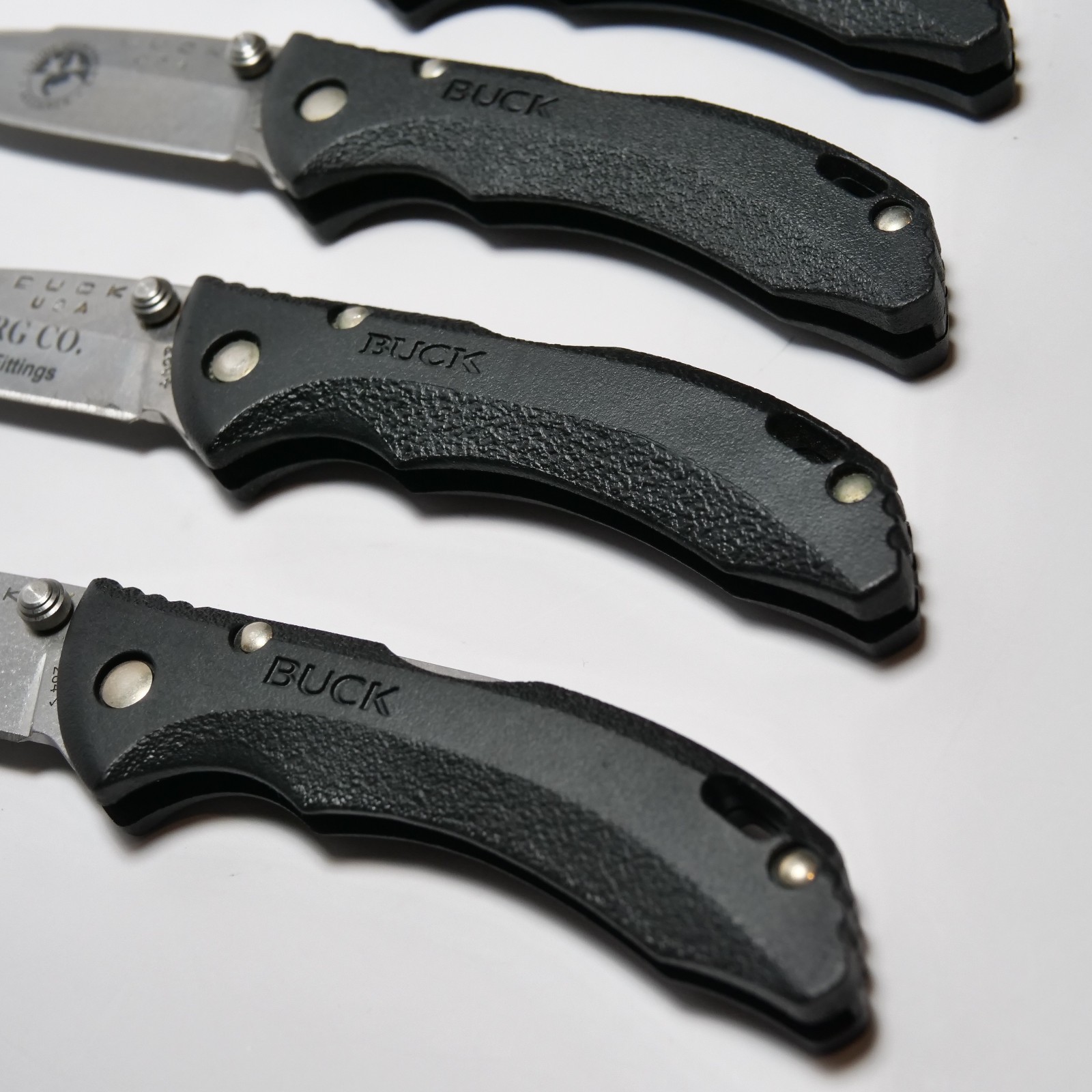 Buck 284 USA Bantam Black Handle Lockback Pocket Knife Lot of 6 Branded Nice