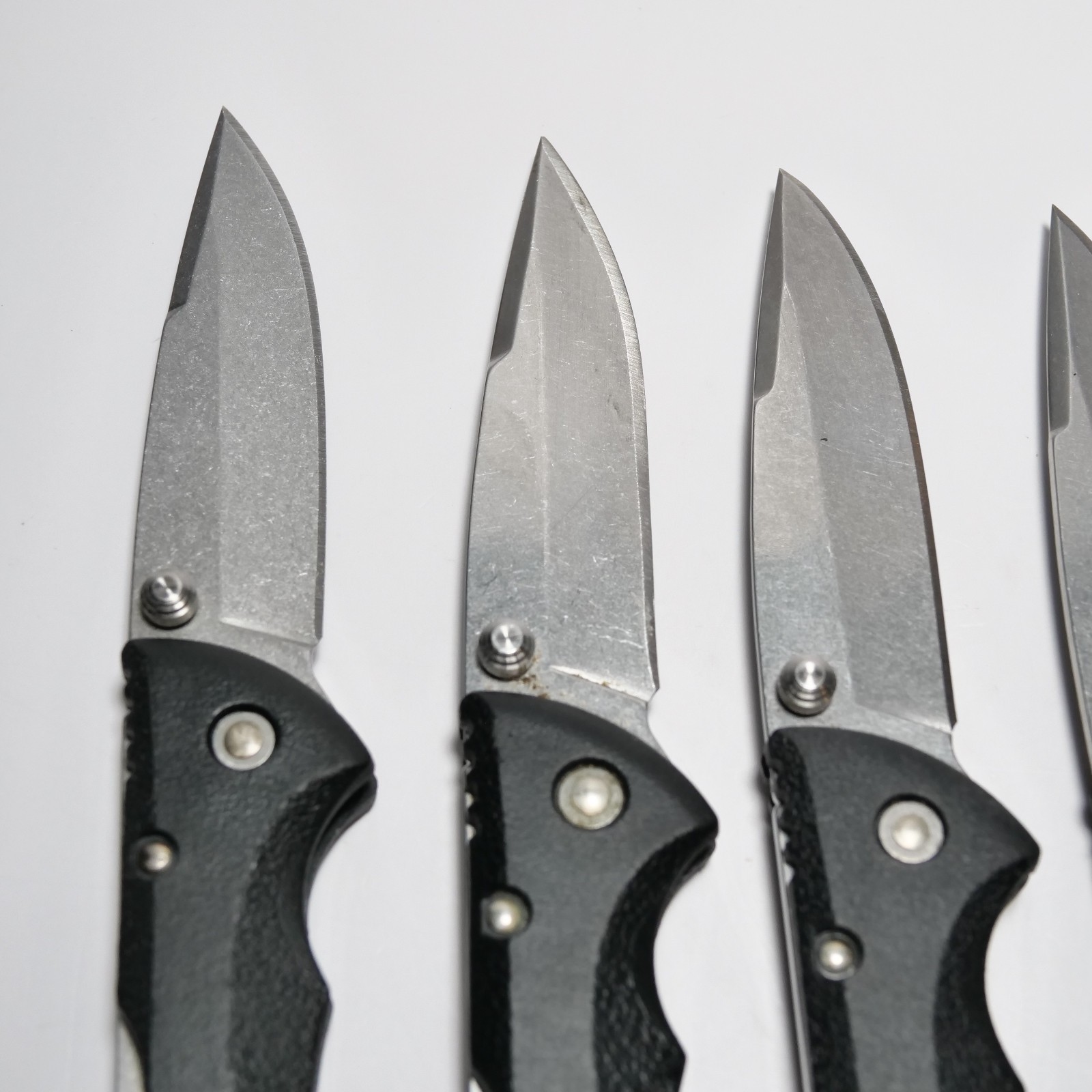 Buck 284 USA Bantam Black Handle Lockback Pocket Knife Lot of 6 Branded Nice