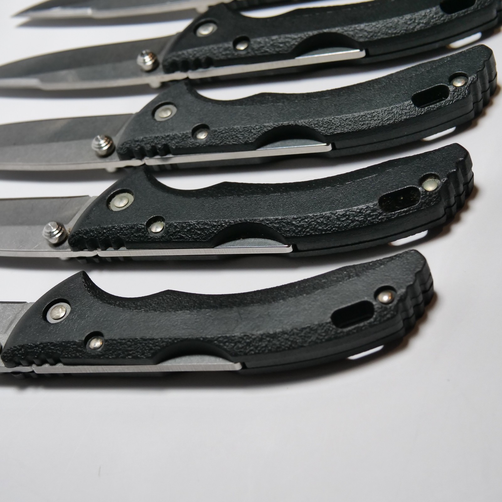 Buck 284 USA Bantam Black Handle Lockback Pocket Knife Lot of 6 Branded Nice