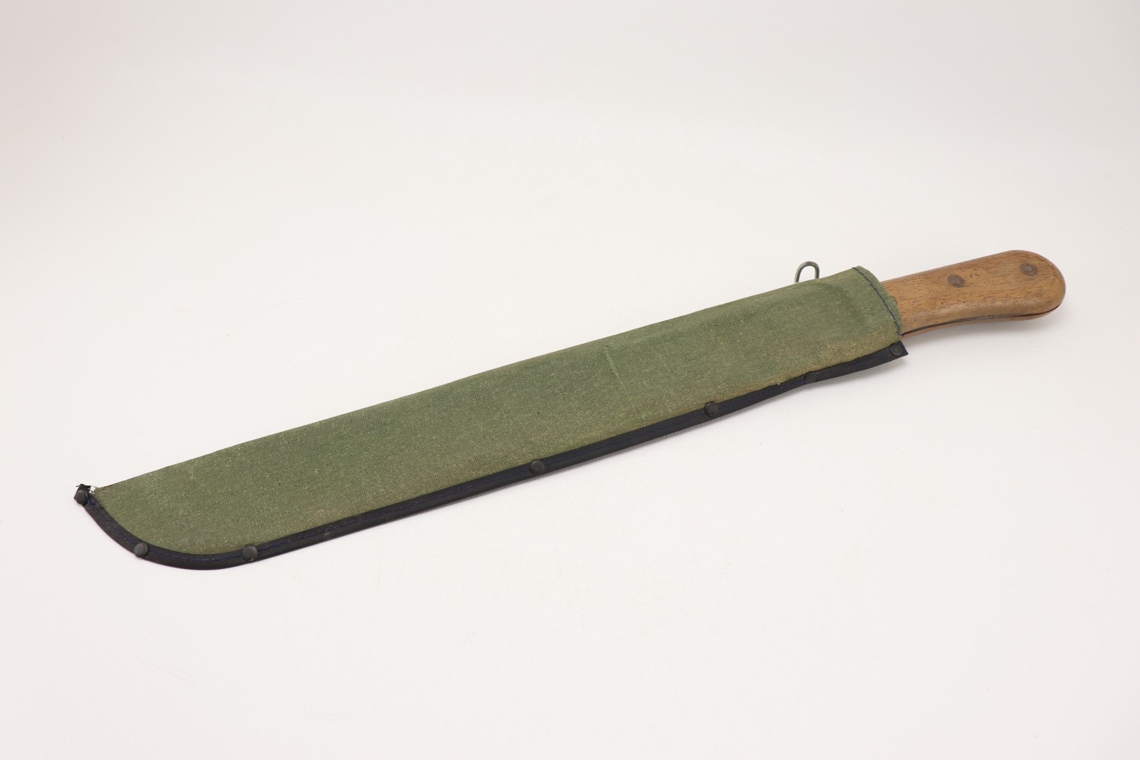 Vintage 18 Inch Bufflo Machete W/ Sheath, Drop Forged, Wood Handle, 1 Lbs. 2 Oz.