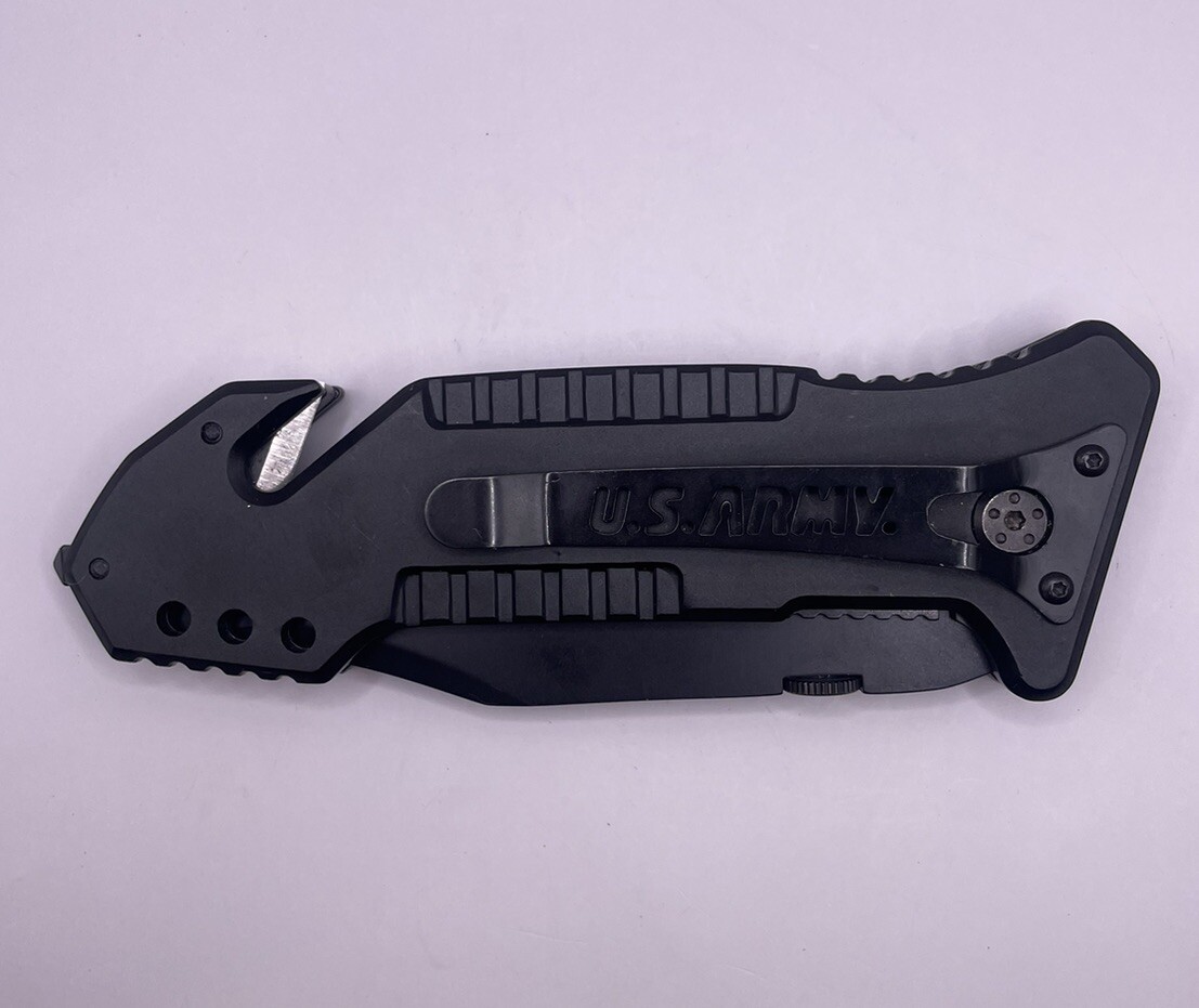 HEAVY United States Army EST. 1775 Pocket Knife 4″ Blade Historical Significance