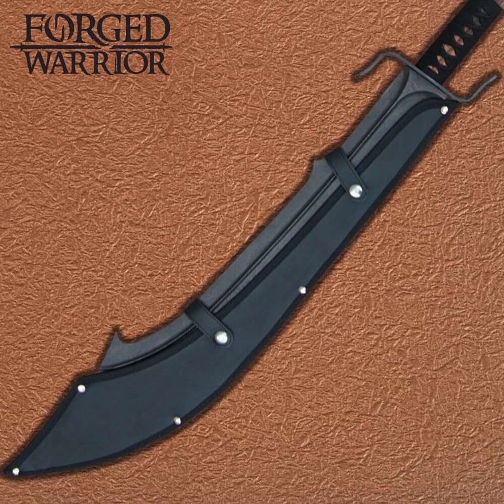 Forged Warrior Chinese War Sword | 1/2″ Thick Steel Blade | Includes Sheath