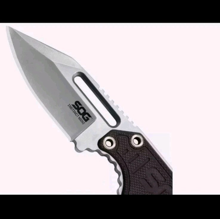 SOG Instinct Mini Fixed Blade Knife G10 Full Tang Neck Knife Sheath EDC Tactical