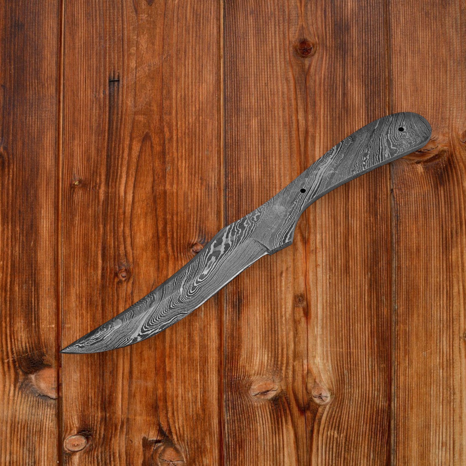 Hand Forged Blade Blank Damascus Skinning Hunting Knife Full Tang DIY Supply