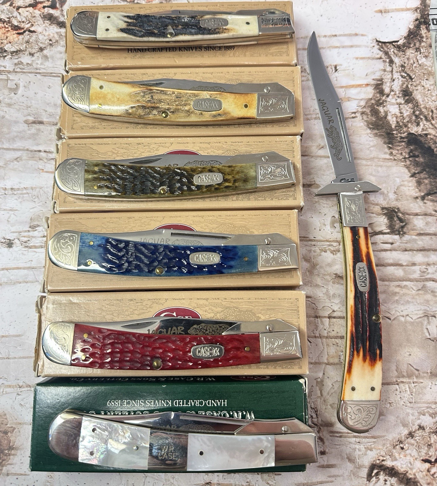 Case XX 7 Piece Jaguar Pocket Knife Set