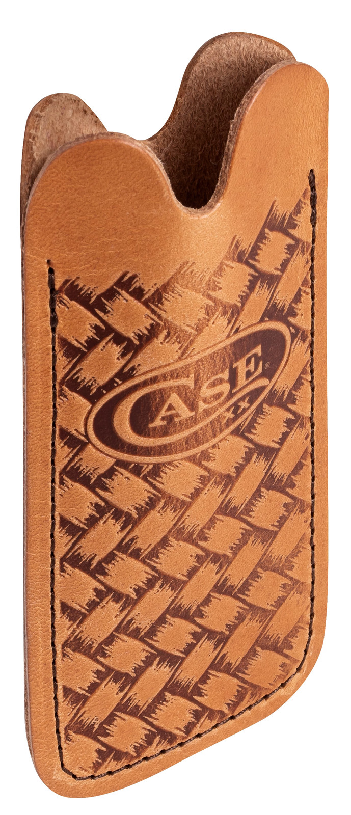 CASE XX Knives 41412 Brown Leather Herringbone Slip for Medium Pocket Knife