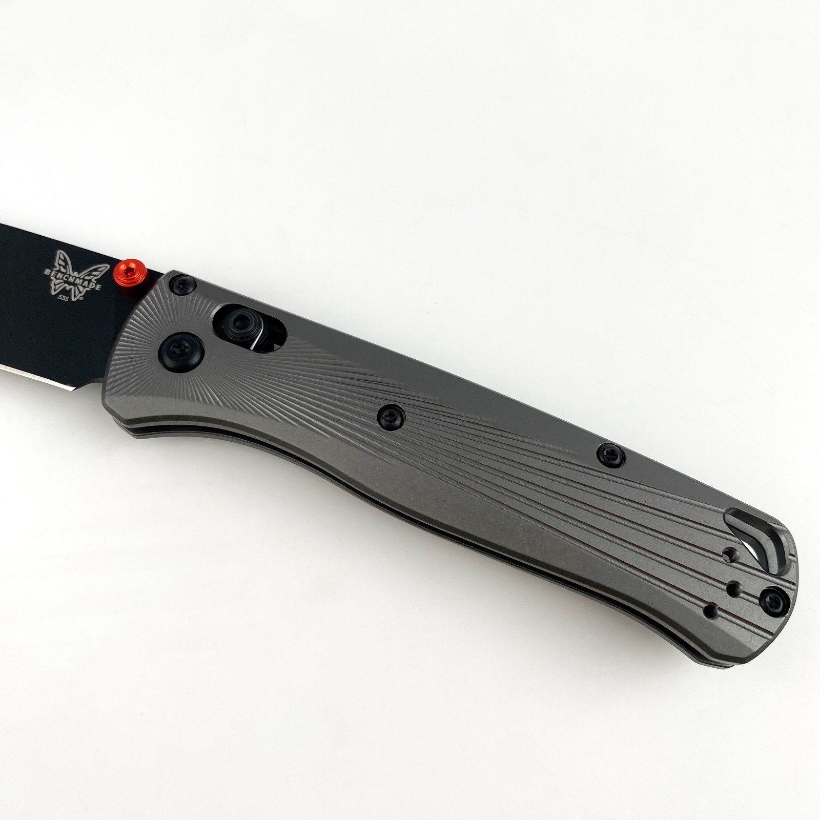 Benchmade 535BK-4 Bugout Knife Gray Aluminum Handle Black M390 Folding Knife