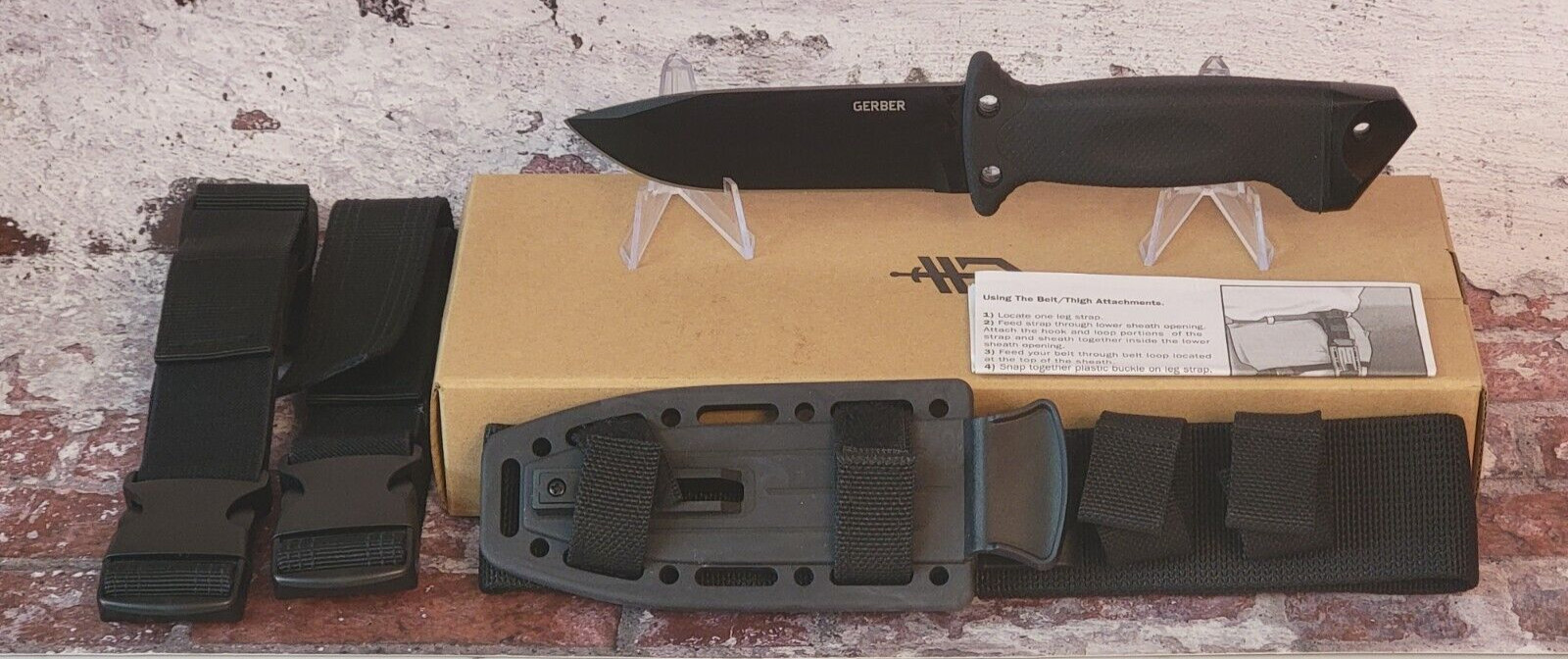 GERBER LMF II INFANTRY KNIFE WITH SHEATH Brown OR Black Plain OR Serrated *NEW*