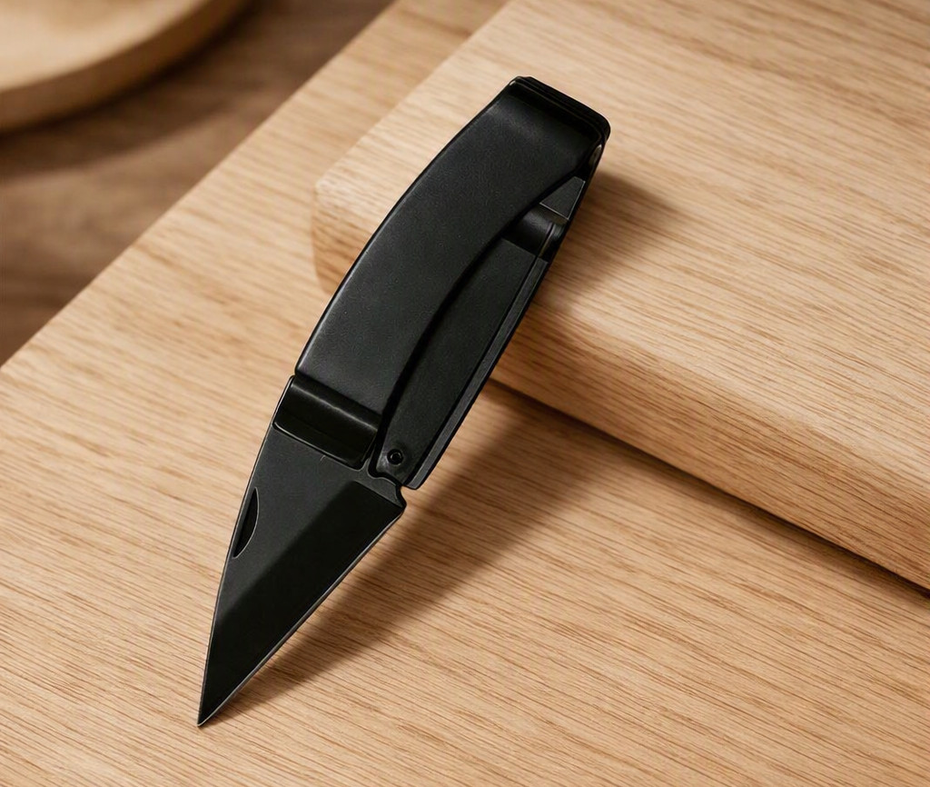 440C Stainless Steel Folding Pocket Knife EDC Wallet Clip Outdoor Camping Tool
