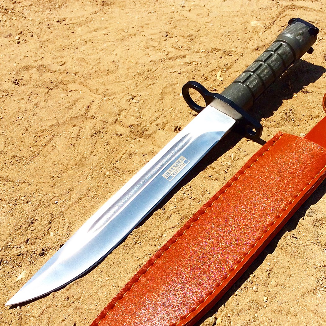 13.5″ Military Survival Rambo Fixed Blade Hunting Knife Bayonet Tactical Bowie