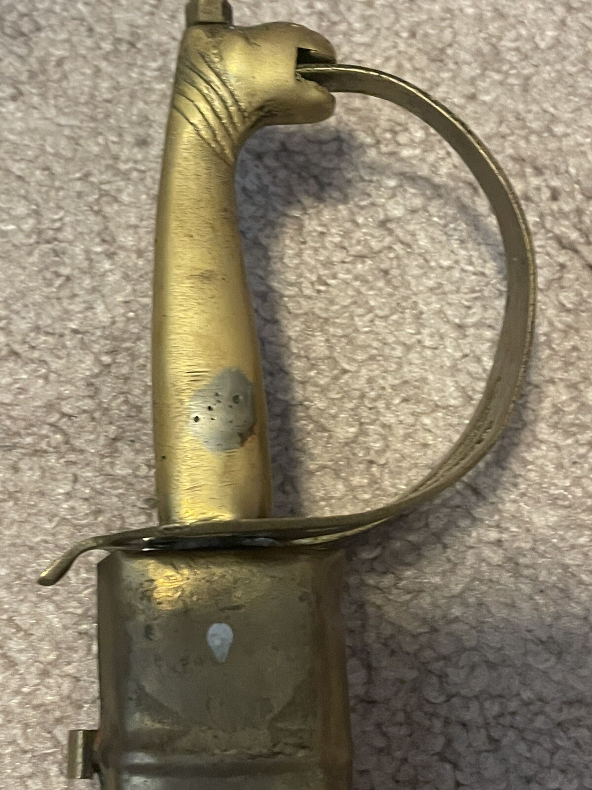 Vintage Made In India Curved Katana Or Sword With Fabric Sheath