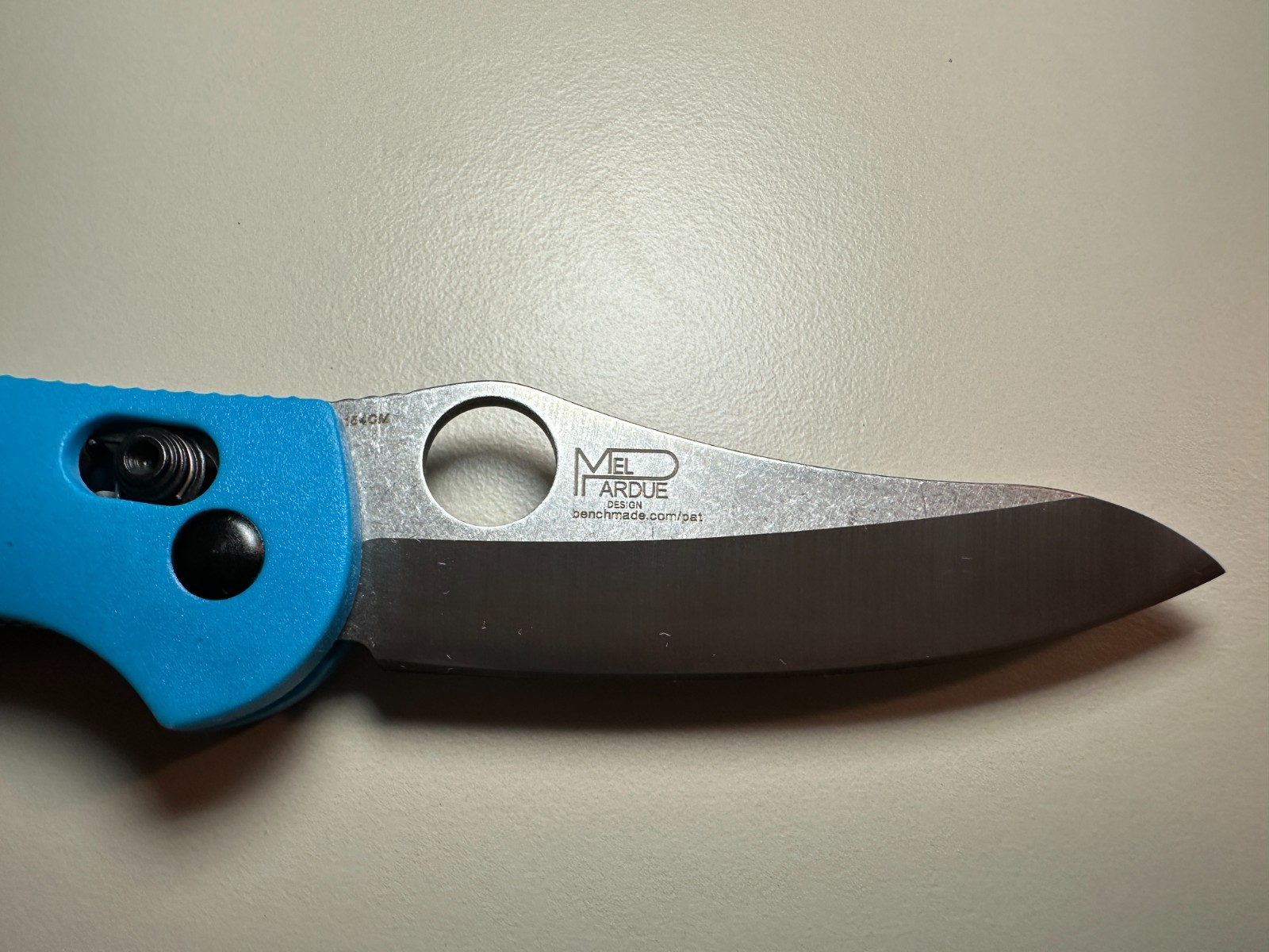 Benchmade 555 Mini Griptilian Blue Nylon Grivory Stainless Folding Knives