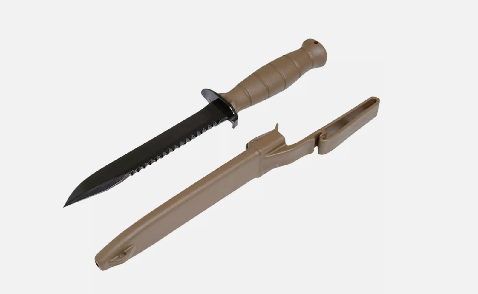 GLOCK, OEM Field Knife, 6.5″ Fixed Blade, Root Saw, Dark Earth, Polymer, Plain E
