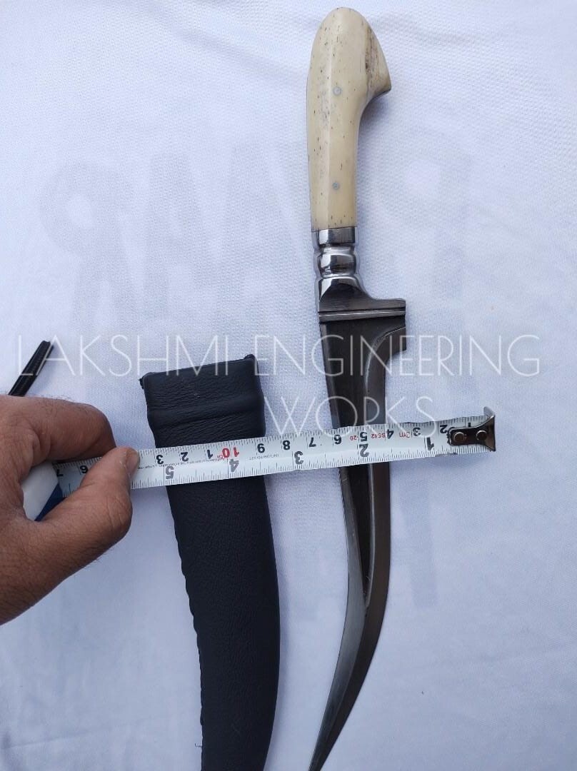 12 inch ,taksali pechkabaj- sikh daggers- blunt metal dagger with BONE handle