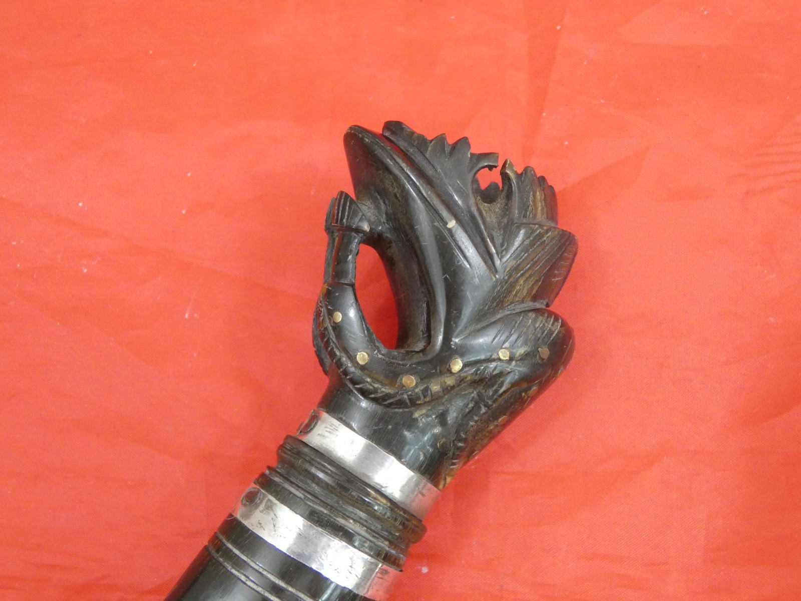 EXCEPTIONAL QUALITY ANTIQUE SILVER MOUNTED KUKRI DAGGER NEPAL INDIA Gurgha Sword