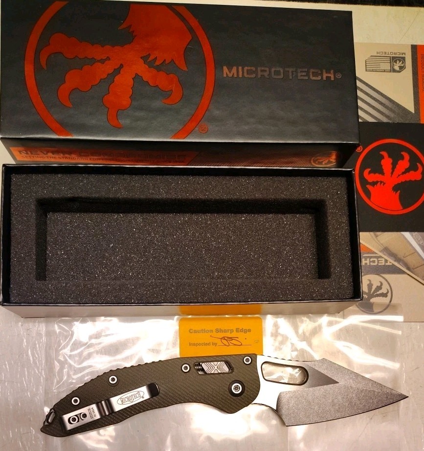 New Microtech Manual Stitch Ram-Lok 3.65″ Bohler M390MK SW Spear Pt OD Green G10