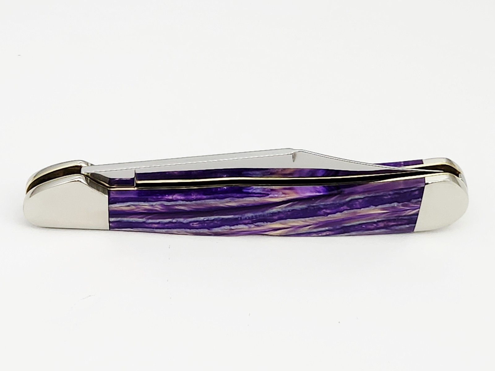 2025 Case XX USA SS Large Copperlock Knife 4 1/4″ Exotic Purple Bone Handles