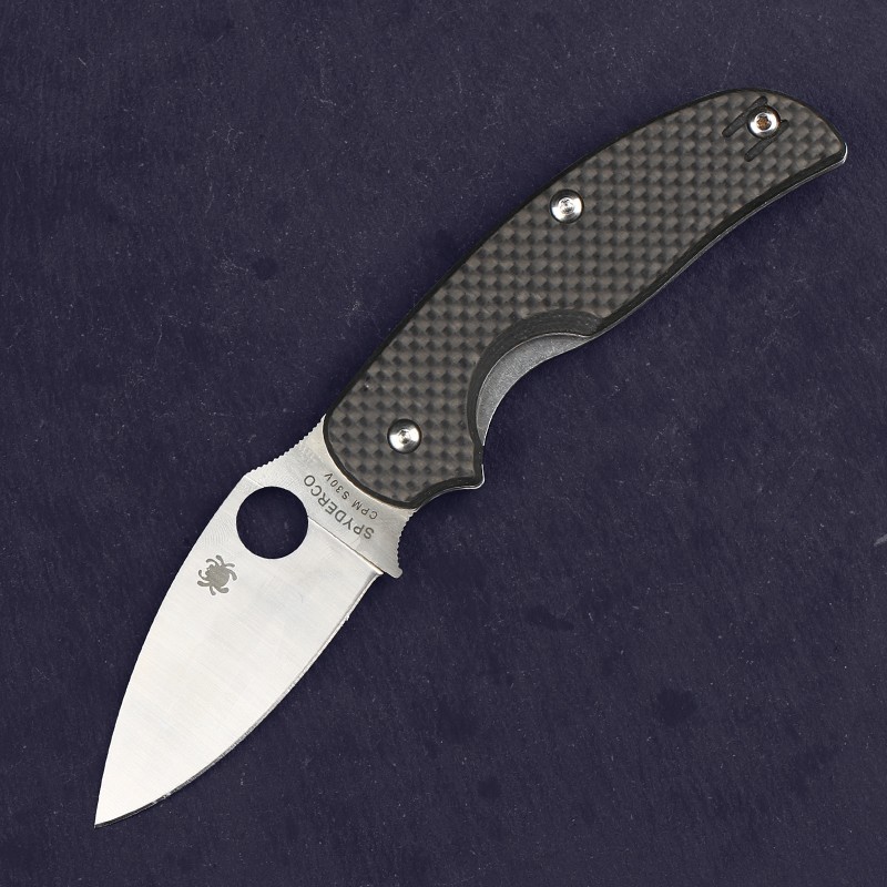 Carbon Fiber Handle Real D2 Stainless Steel Blade Tactical Pocket Knife Sage New
