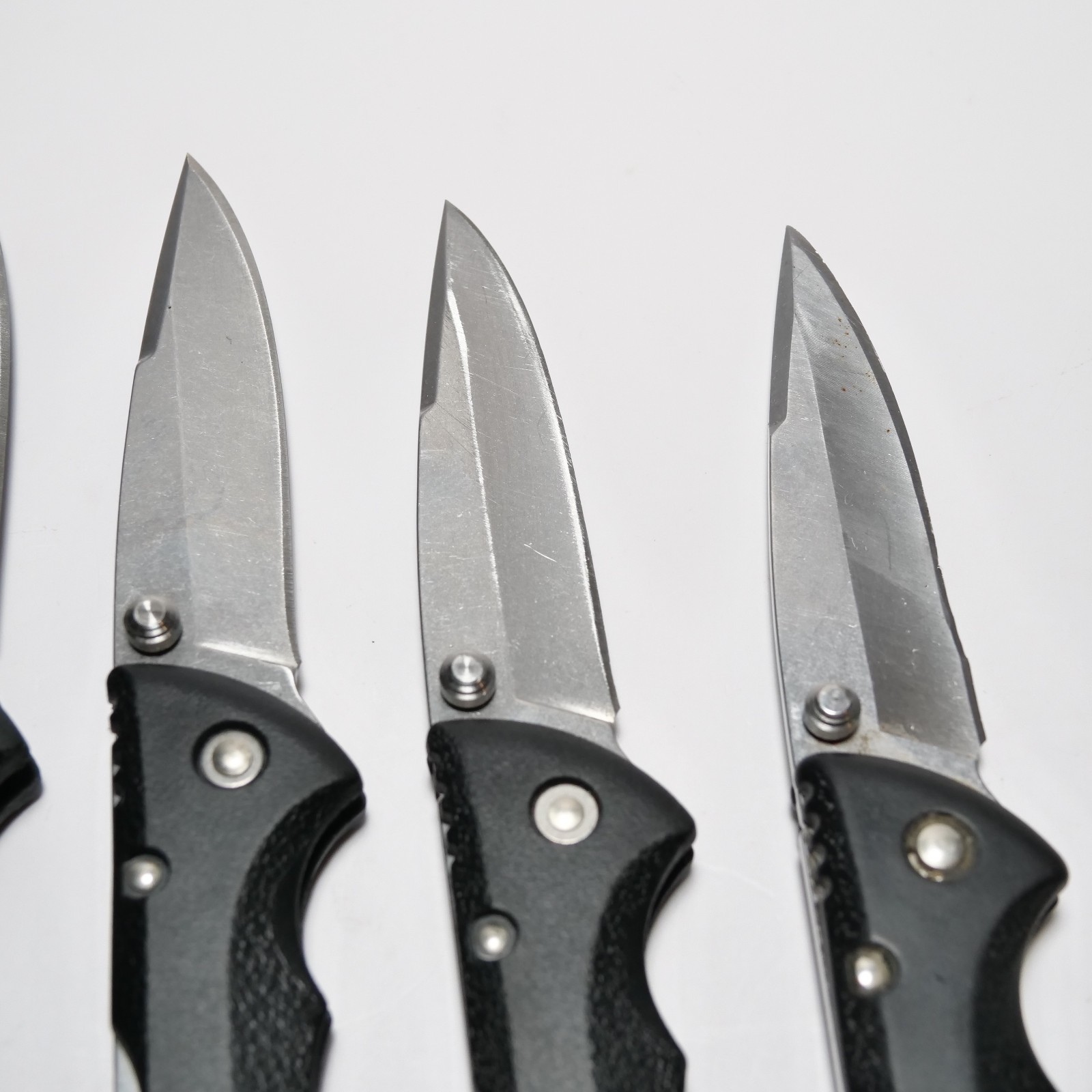 Buck 284 USA Bantam Black Handle Lockback Pocket Knife Lot of 6 Branded Nice