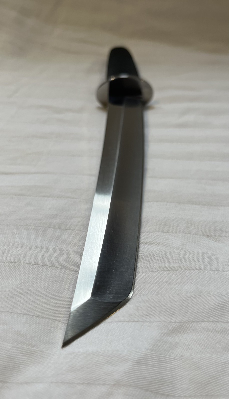 Cold Steel Knife, Japan 80s Magnum Tanto IX 9″ Blade, Leather Sheath Beautiful